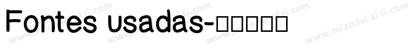 Fontes usadas字体转换